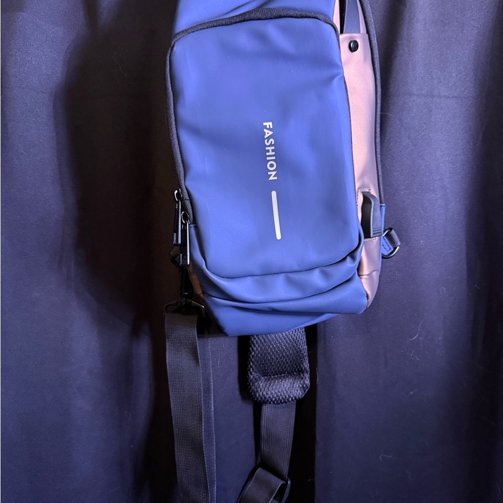 Blue Men's Crossbody Bag